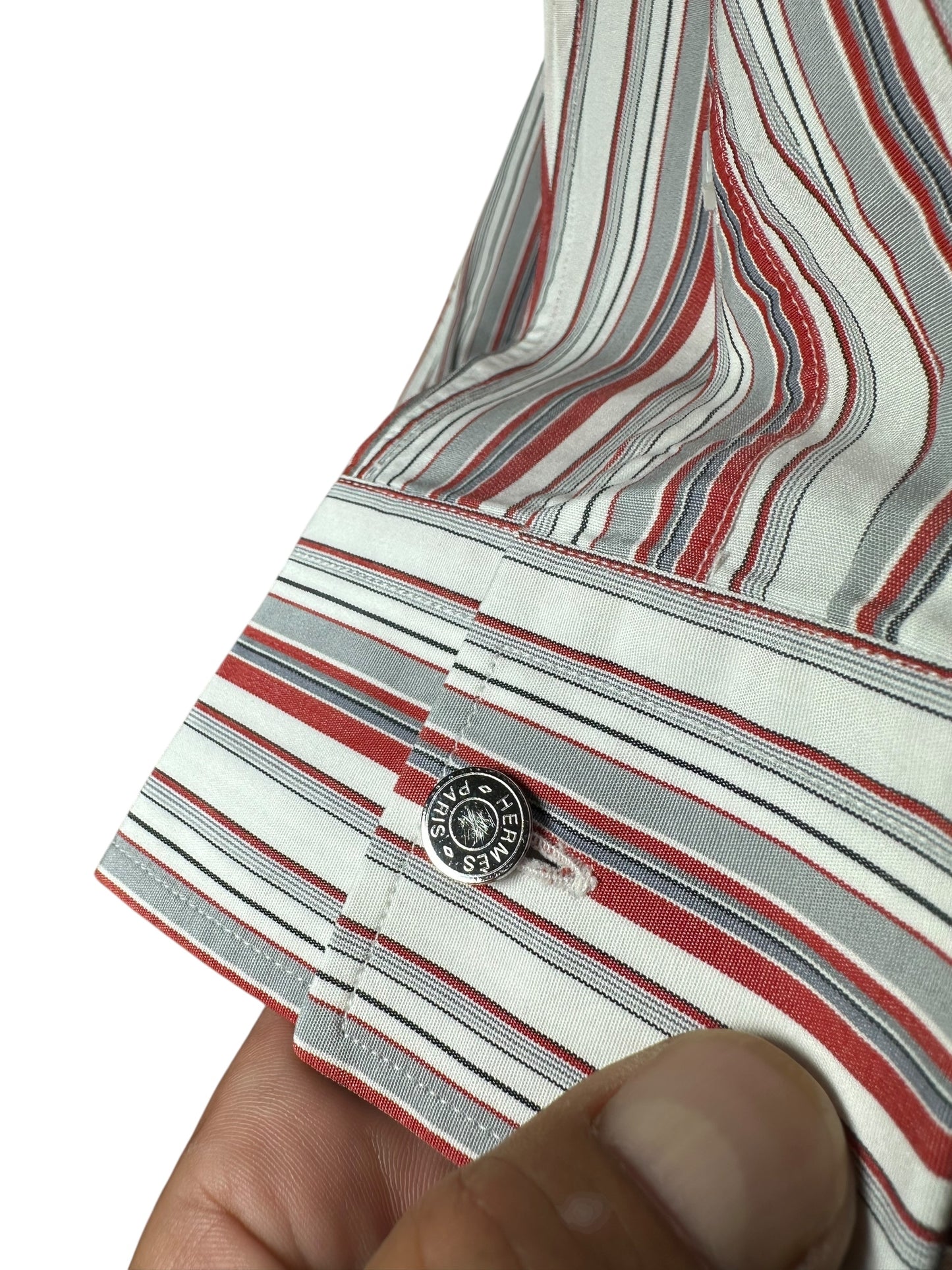 Hermès camicia maschile a righe (M)