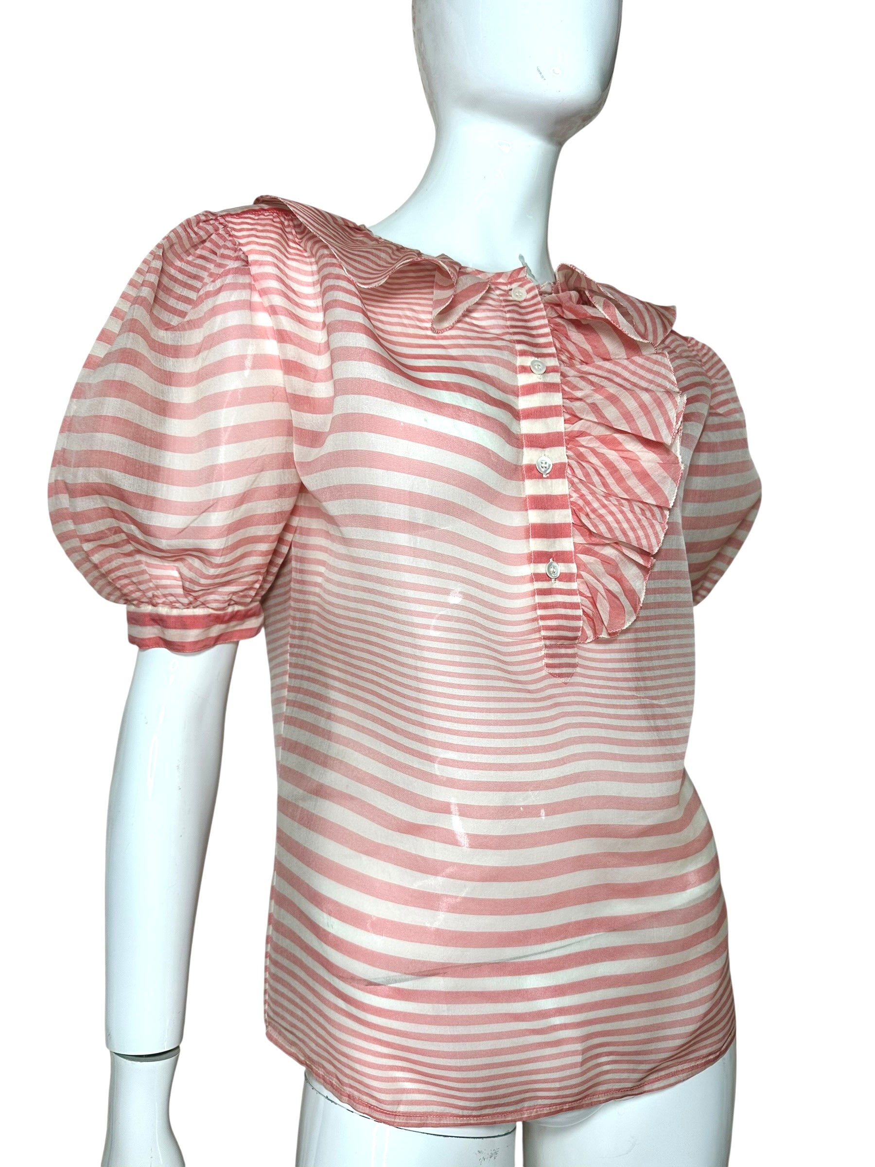 Valentino top vintage a righe — foto 7