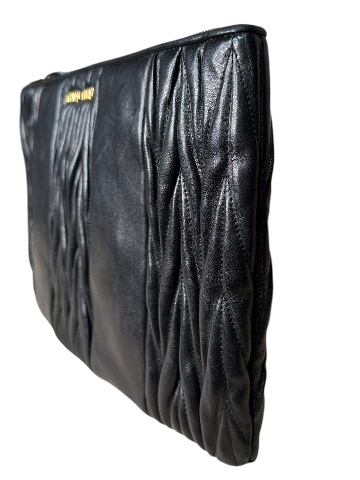 Miu Miu pochette in pelle matelassè