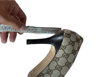 Gucci decolletè vintage in tela GG (41)