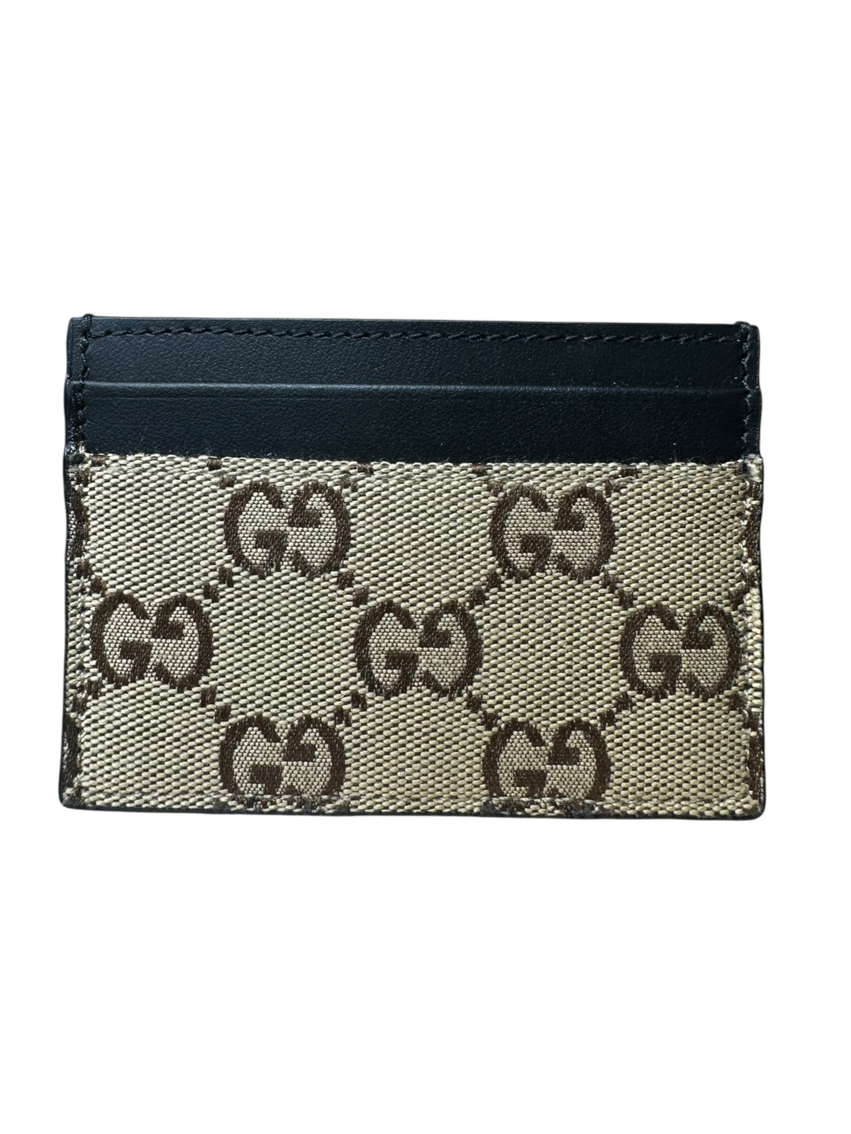 Gucci porta carte in tela e pelle