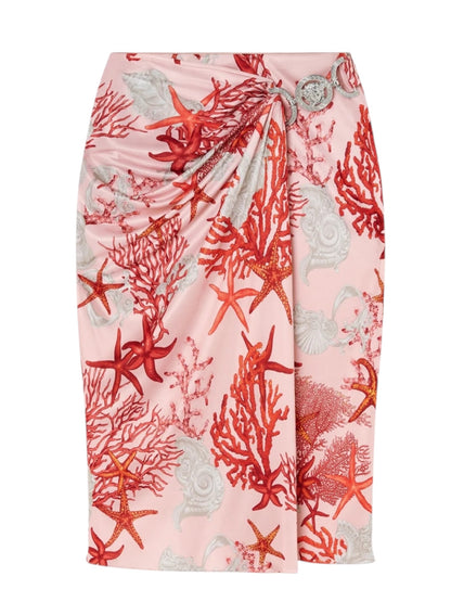 Gonna Versace stampa marina con Medusa gioiello – TG 38 IT