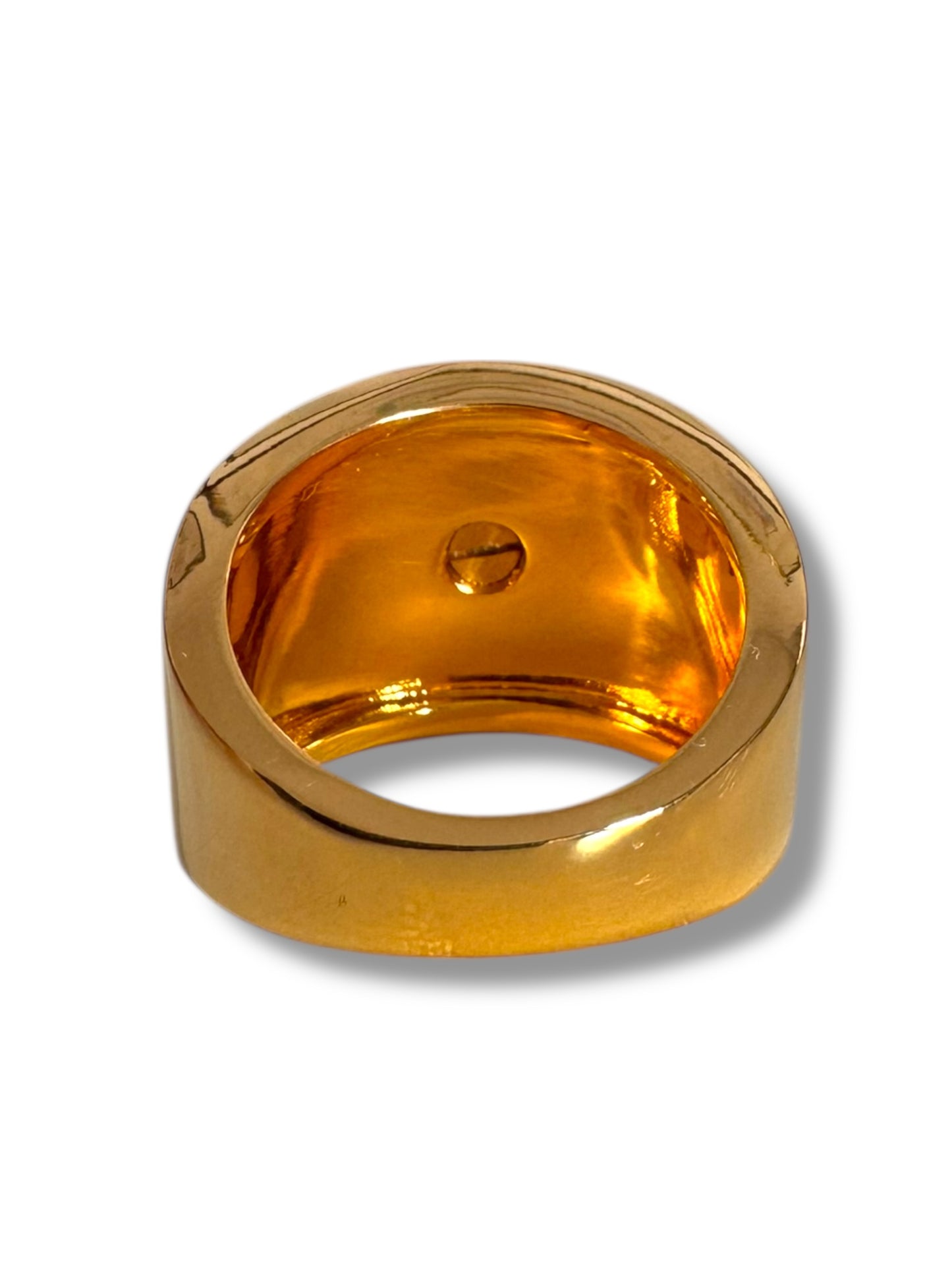 Anello Versace Medusa Greca Gold Tone Fashion Jewelry Made in Italy Taglia 17 — foto 4