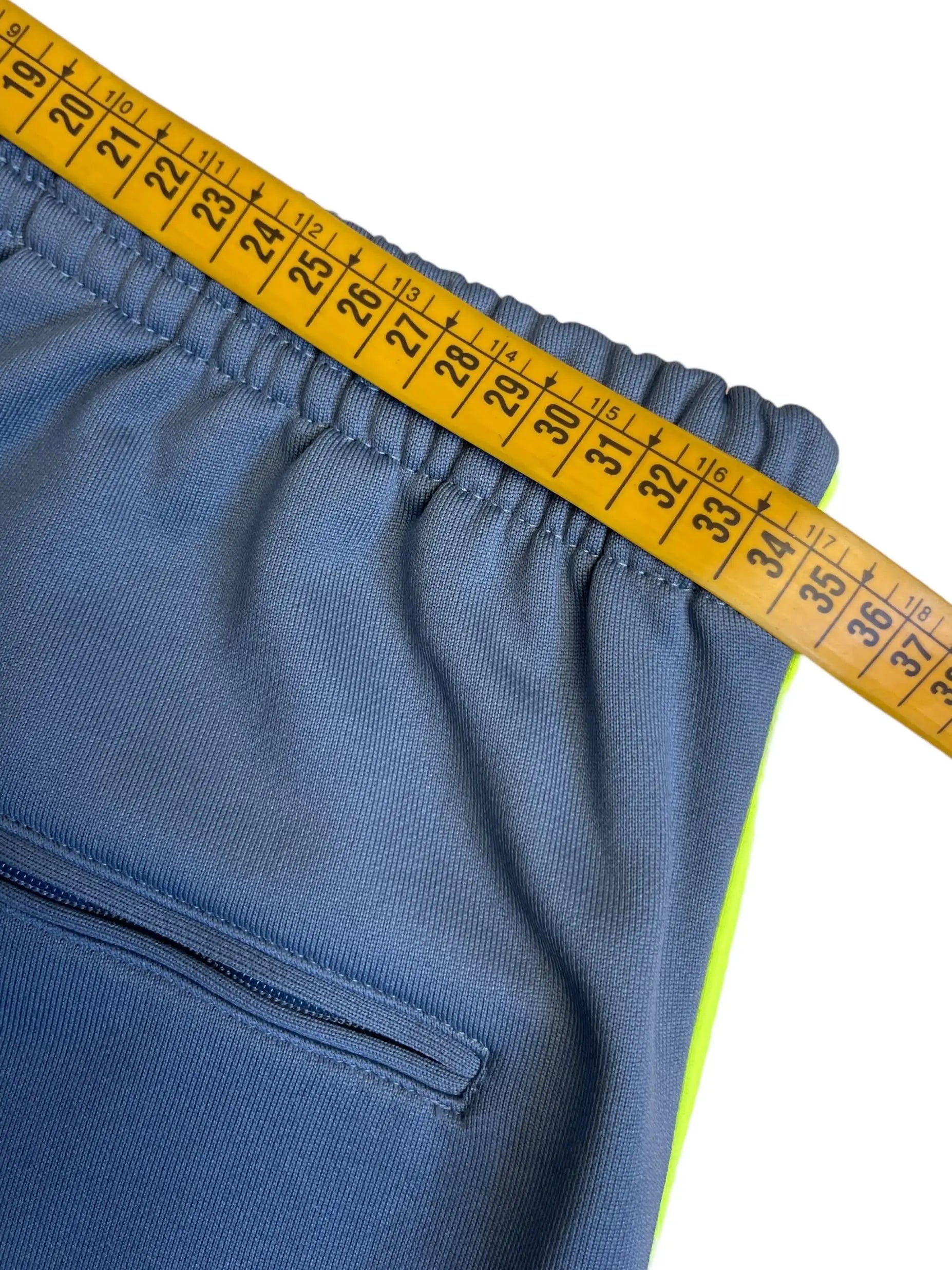 Balenciaga pantaloni tuta grigi con bande gialle logo ricamato taglia 46 — foto 8