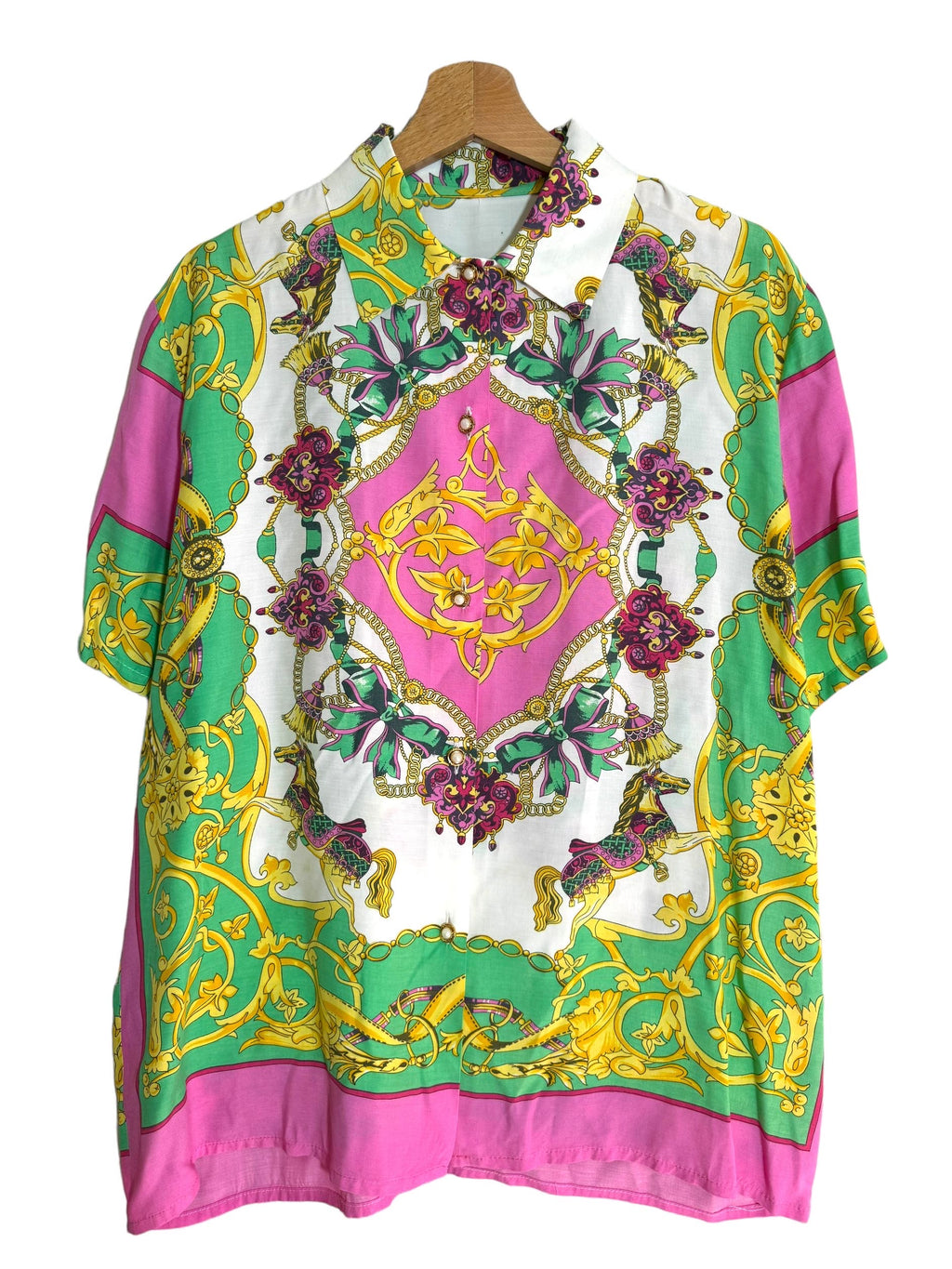 Camicia vintage con fantasia barocca