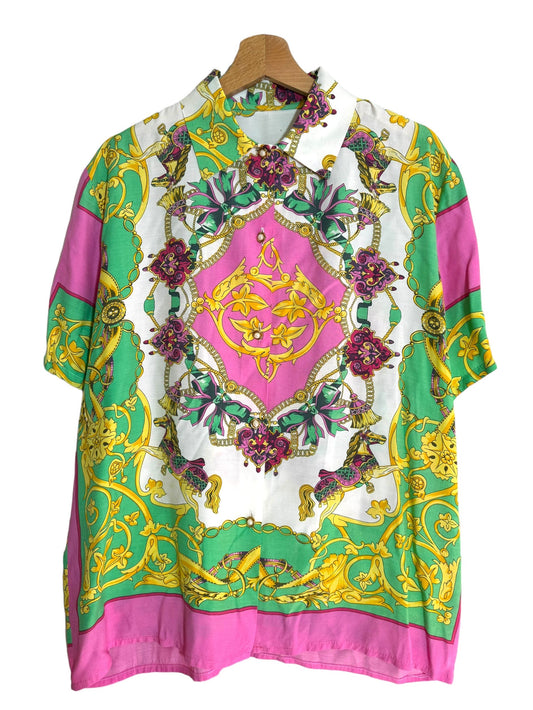 Camicia vintage con fantasia barocca (M)