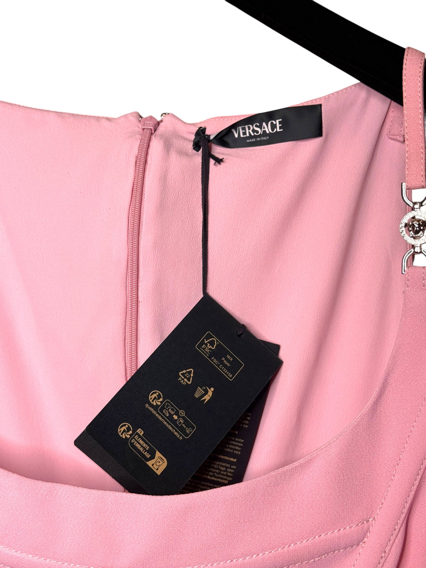 Versace abito rosa con Medusa spalline 48 nuovo — foto 6