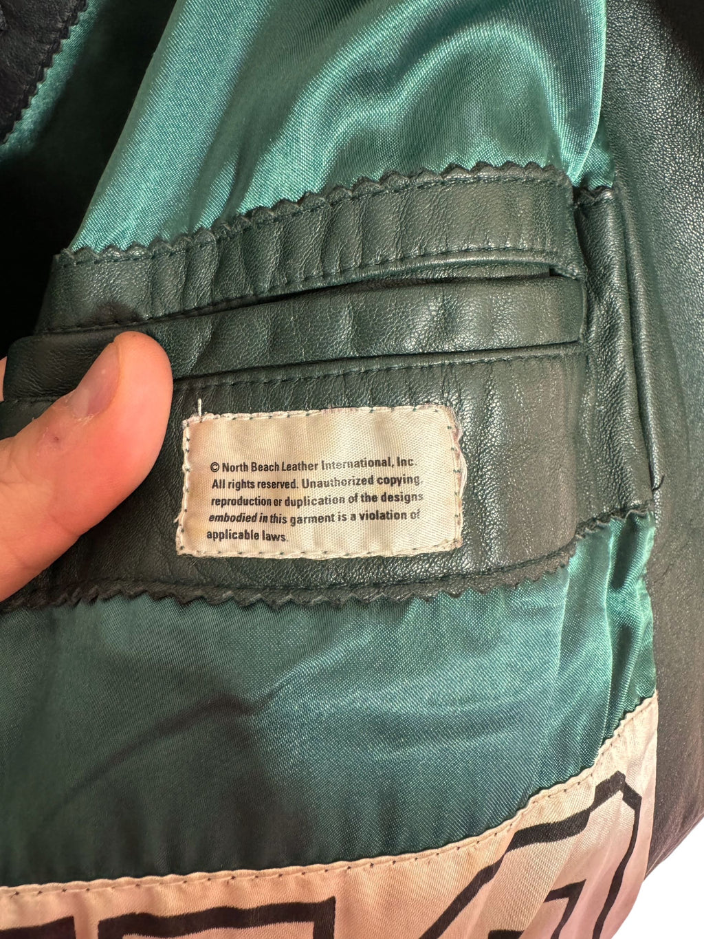 Giacca in pelle vintage Michael Hoban — foto 9
