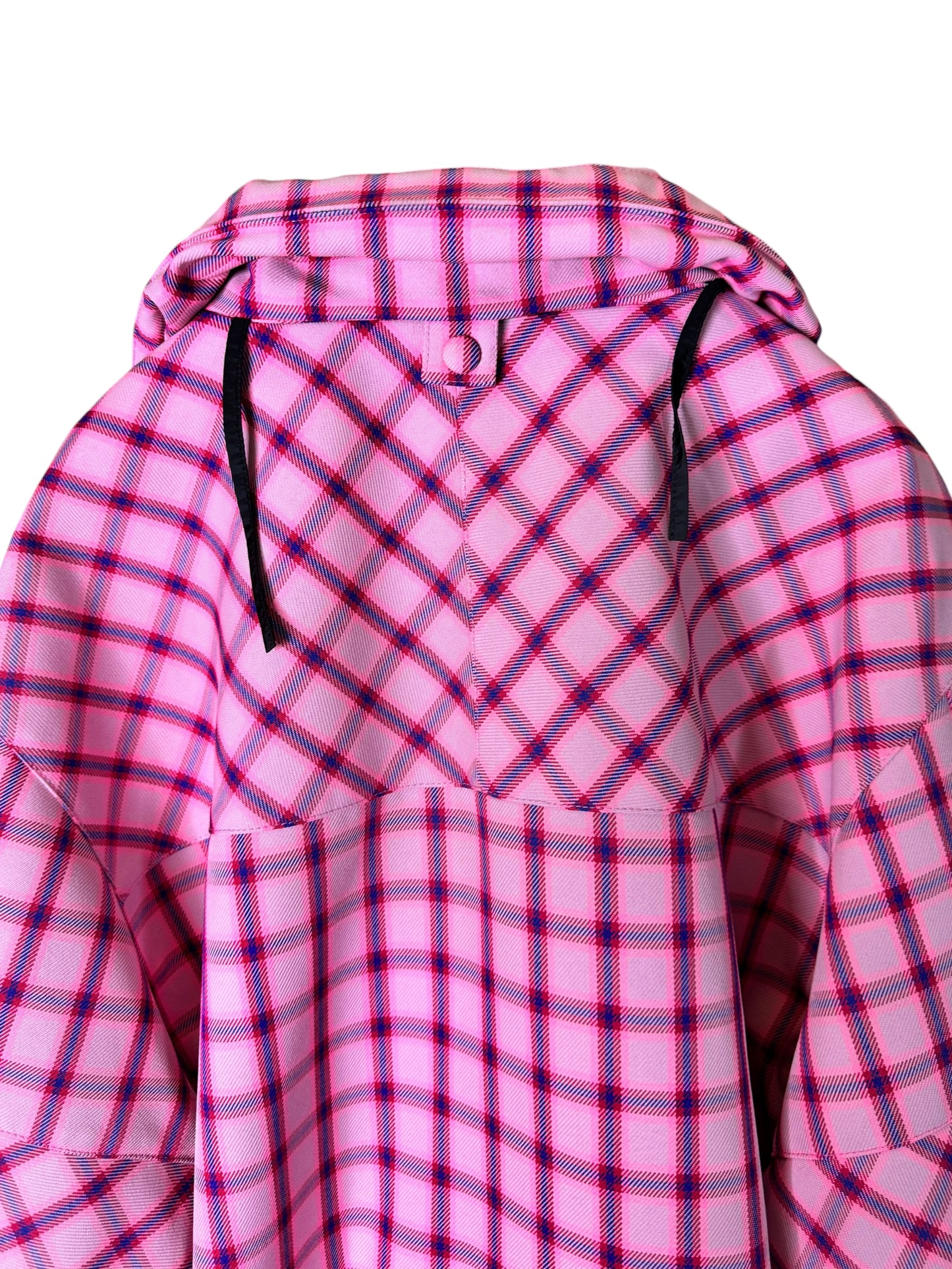 Versace giacca a quadri rosa con cappuccio