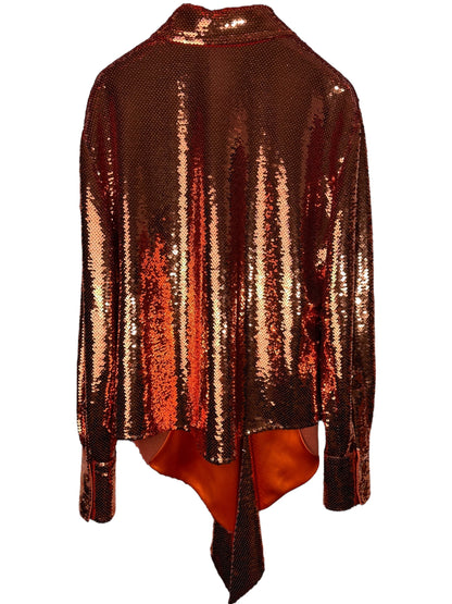 Tom Ford camicia in paillettes (L)
