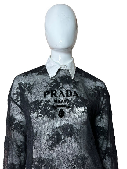 Prada maglia oversize in pizzo