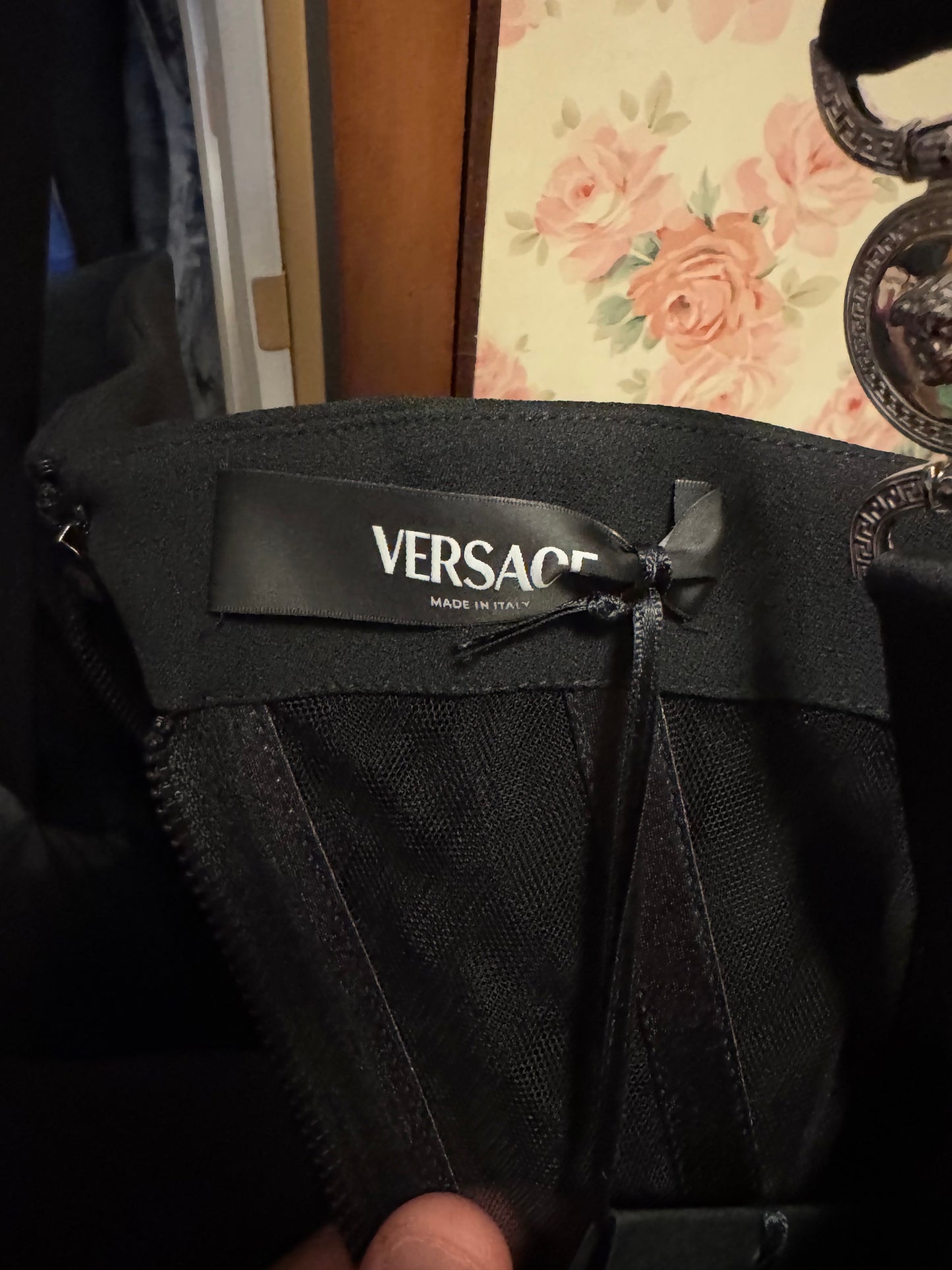 Vestito midi Versace Medusa ’95 originale nero taglia 44 IT - Made in Italy