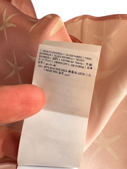 Gonna Versace in seta rosa con stampa stelle marine – TG 38 IT