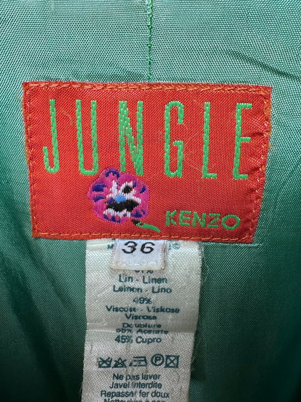 Kenzo Jungle completo in lino (XS)