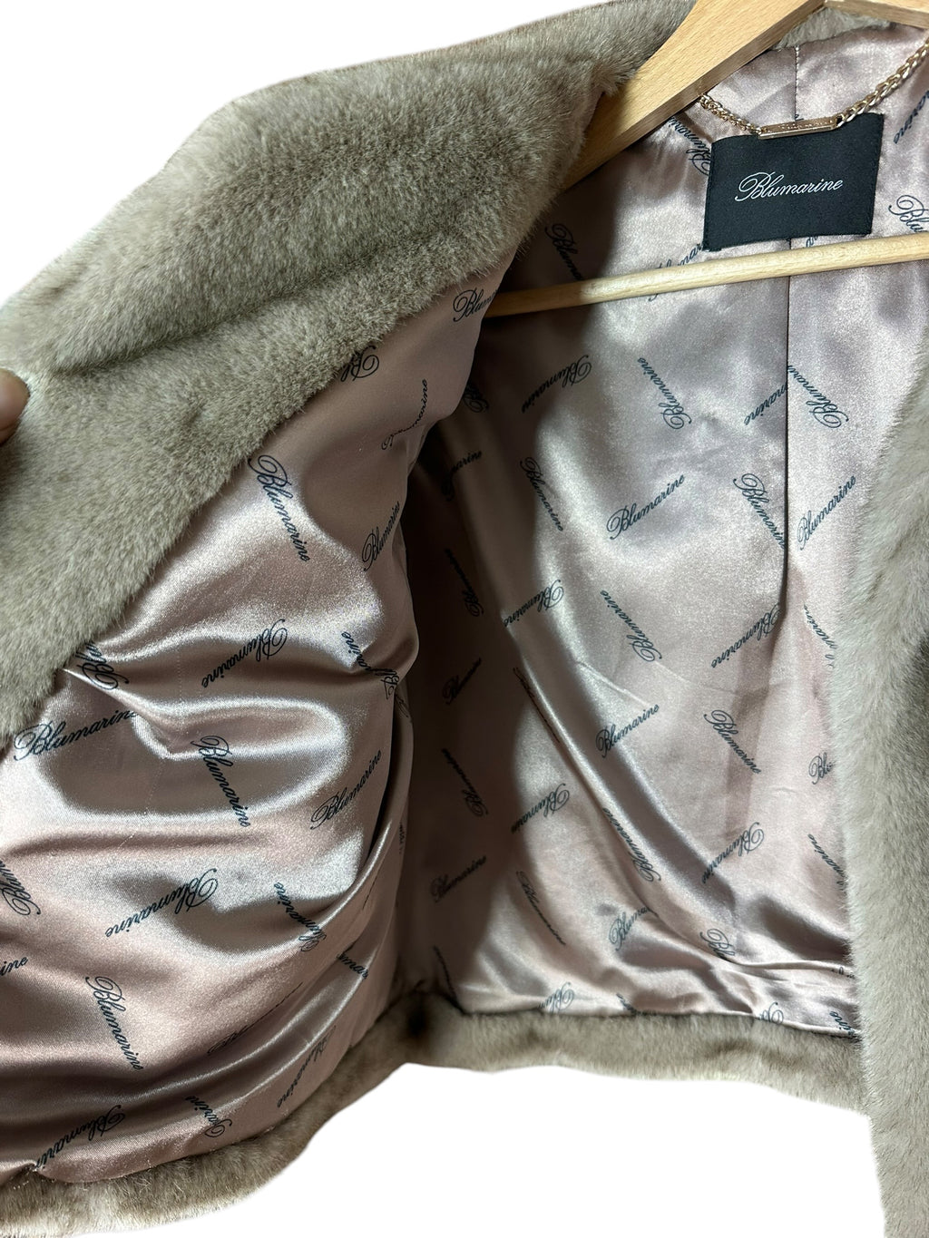 Blumarine ecopelliccia crop (S)