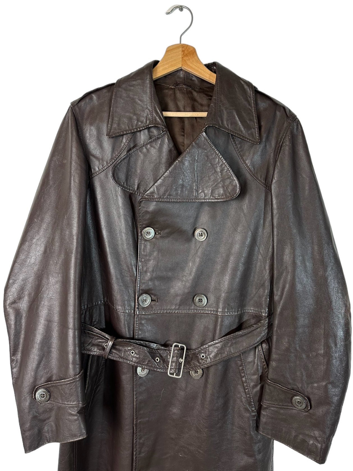 Trench vintage in pelle — foto 2
