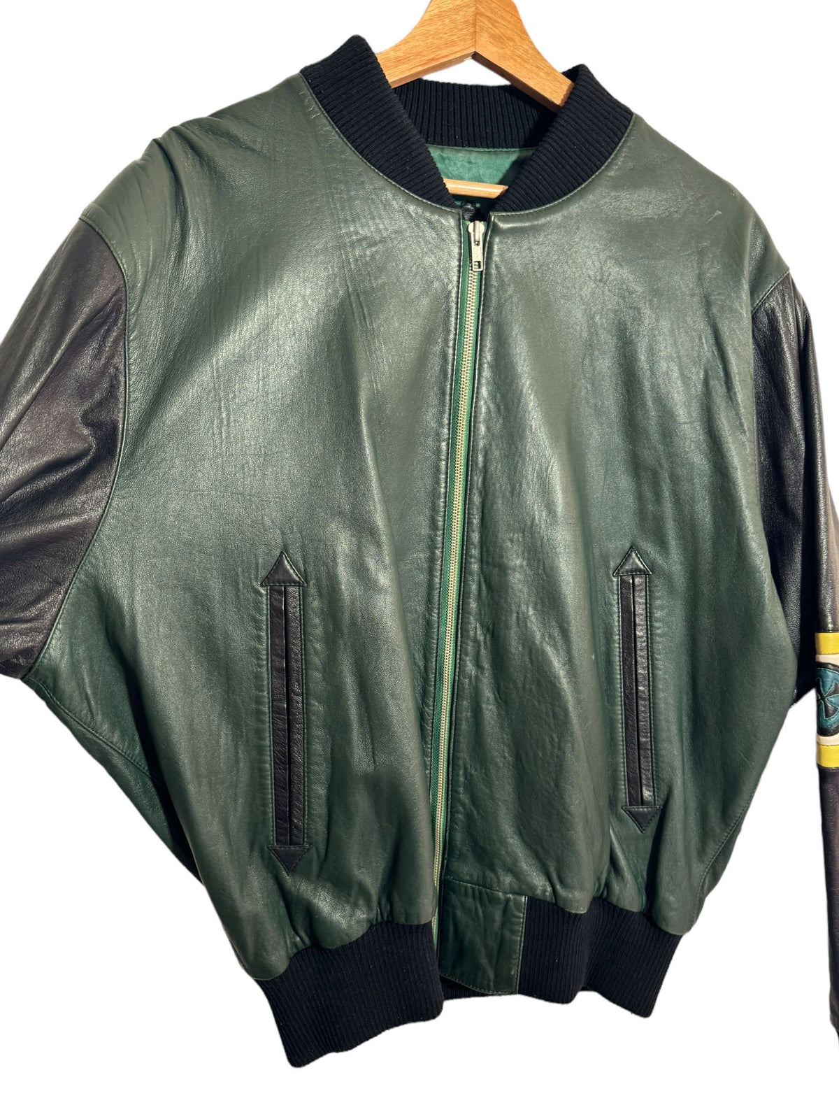 Giacca in pelle vintage Michael Hoban — foto 4