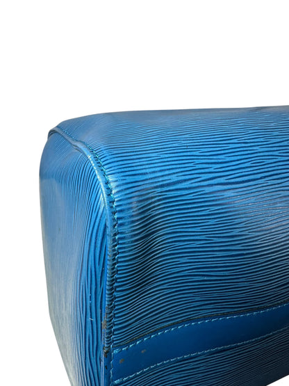 Louis Vuitton borsa speedy in pelle epi blu