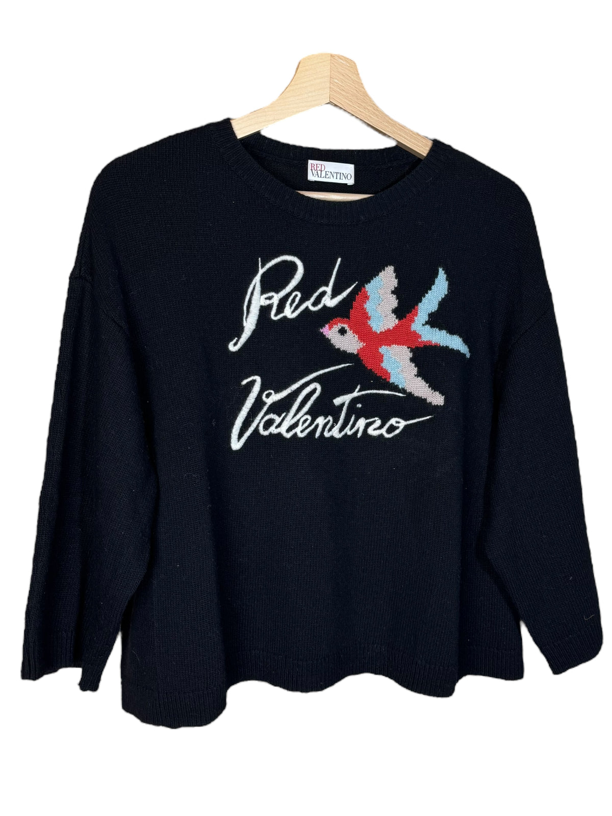 RED VALENTINO - Maglione in Lana con Motivo Ricamato di