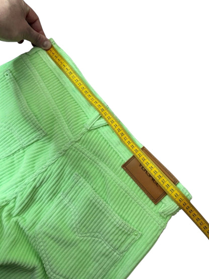 Pantaloni Versace in velluto a coste verde lime - Made in
Italy - Taglia 32