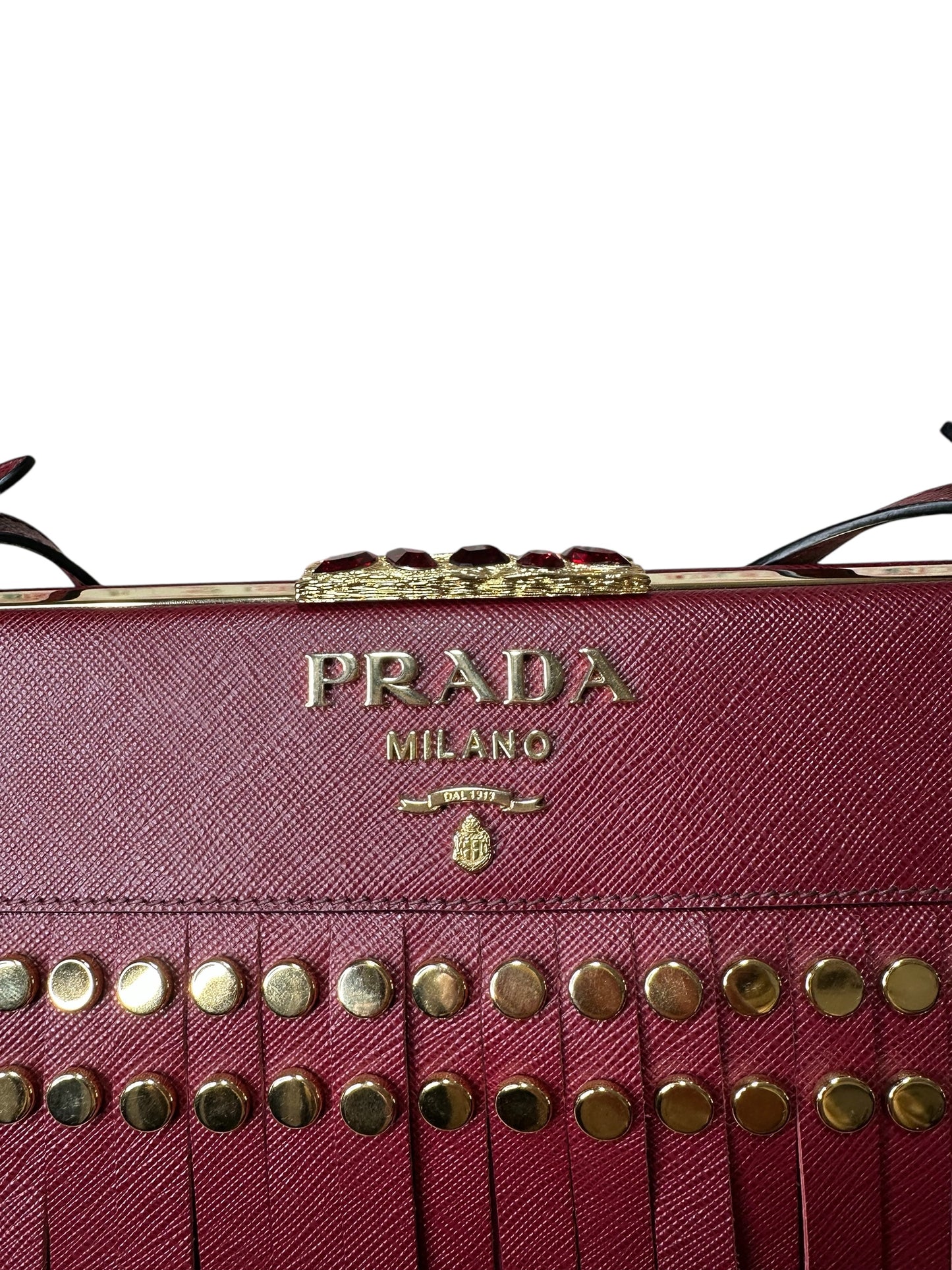 Prada borsa in pelle con frange — foto 4