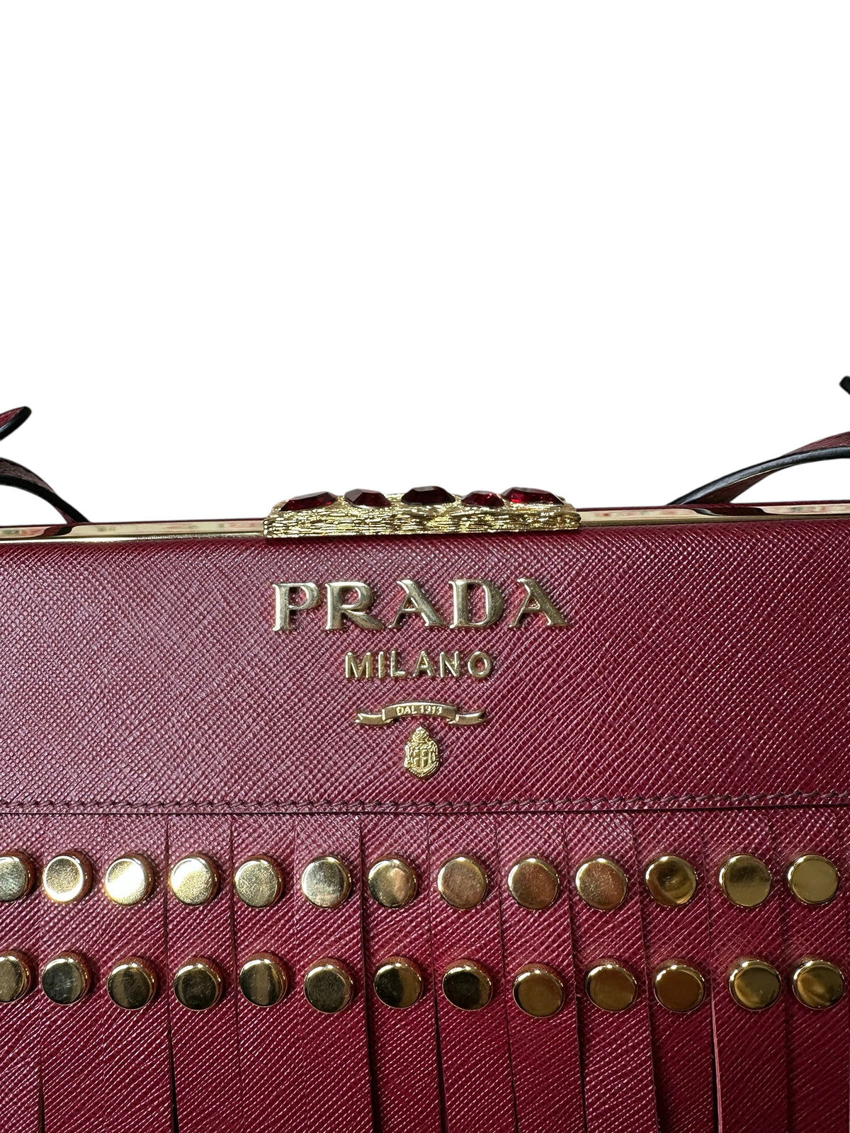 Prada borsa in pelle con frange — foto 4