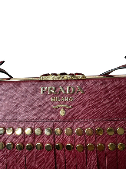 Prada borsa in pelle con frange — foto 4