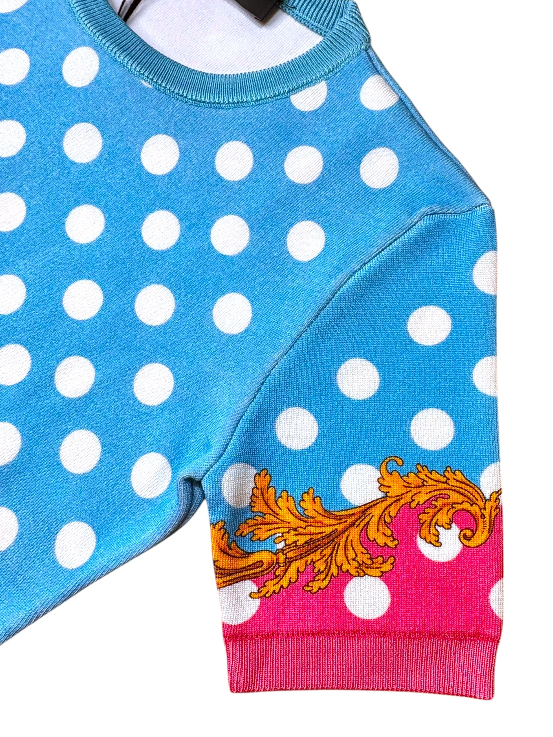 Maglia Versace Pois Medusa Barocco Seta Made in Italy Taglia 36 — foto 4