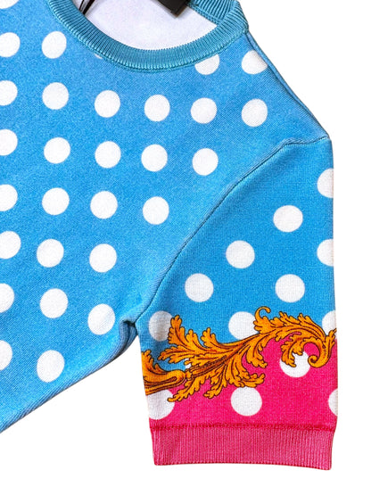 Maglia Versace Pois Medusa Barocco Seta Made in Italy Taglia 36 — foto 4