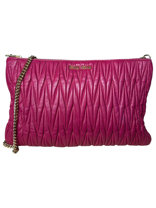 Miu Miu maxi pochette in pelle