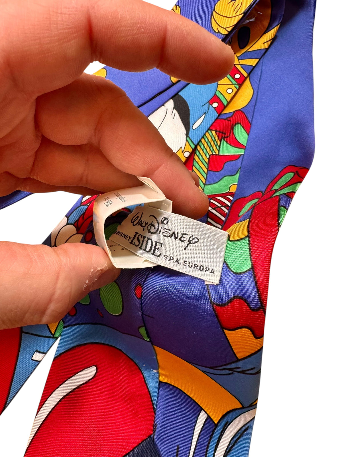 Cravatta Walt Disney Donald Duck vintage Iside S.p.A. Europa seta — foto 4