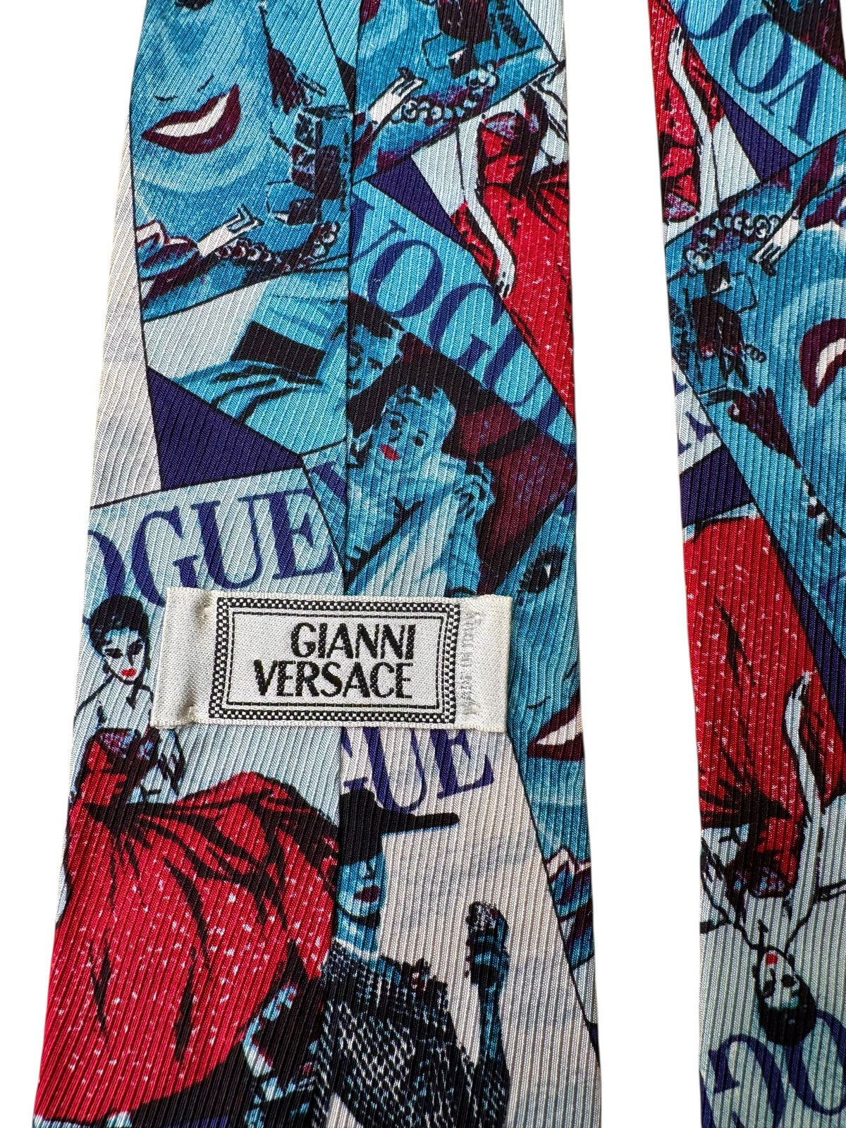 Cravatta Gianni Versace vintage stampa Vogue — foto 4