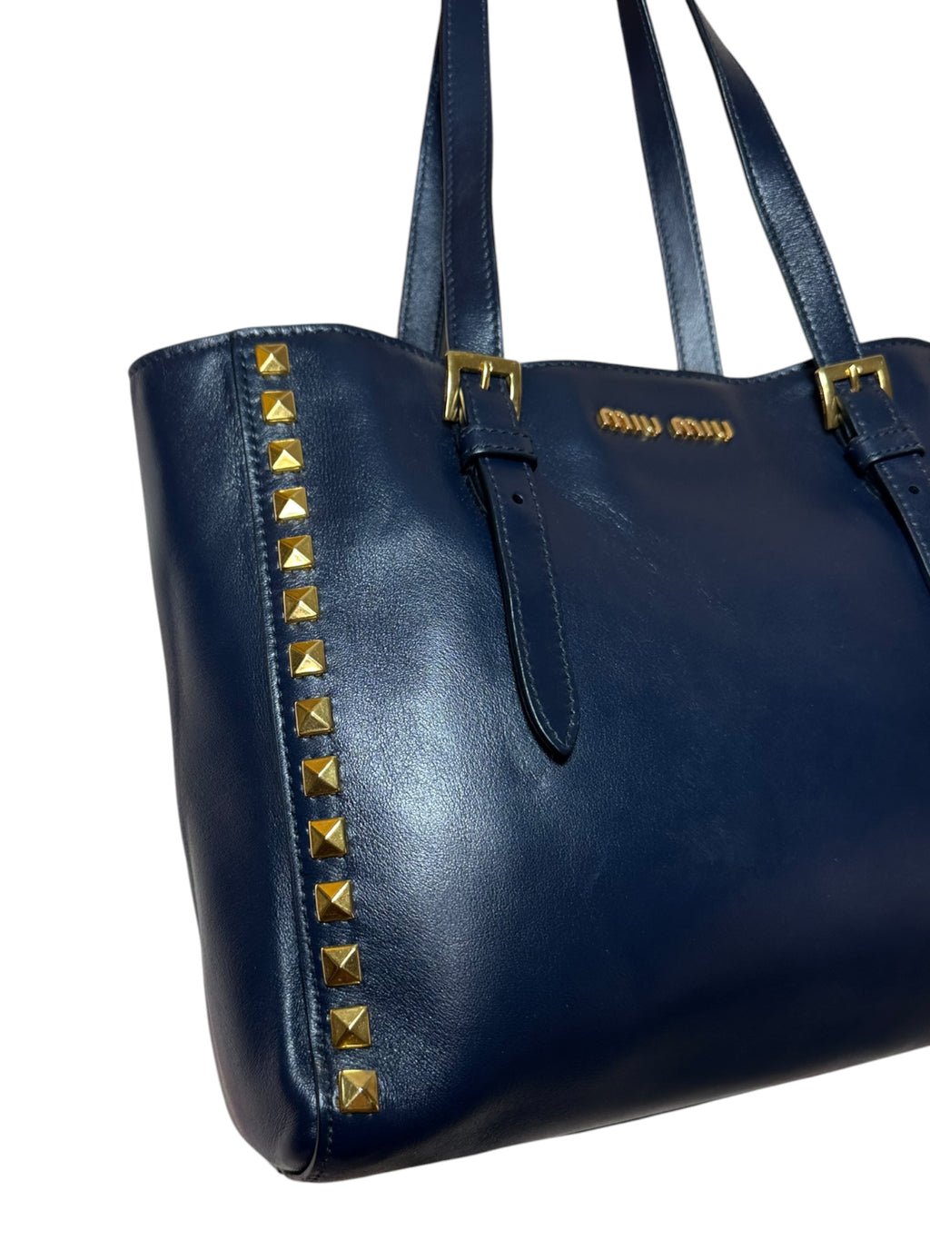 Miu Miu borsa in pelle con borchie