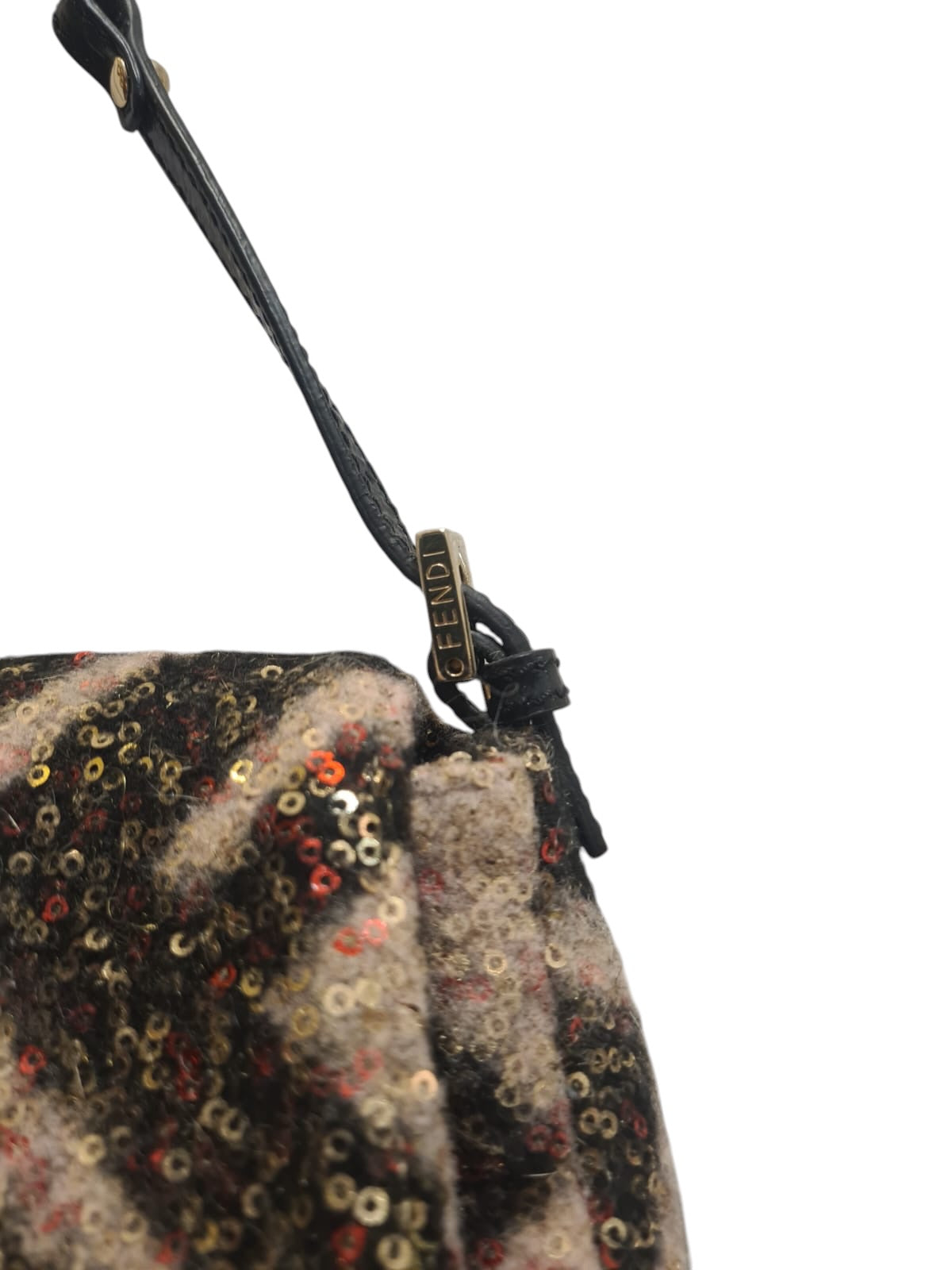 Fendi baguette vintage in lana e paillettes