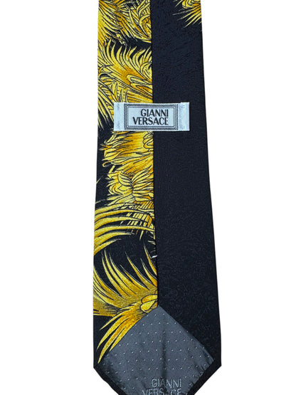 Cravatta Gianni Versace Vintage in Seta – Fantasia “MIAMI” Palme Tropicali