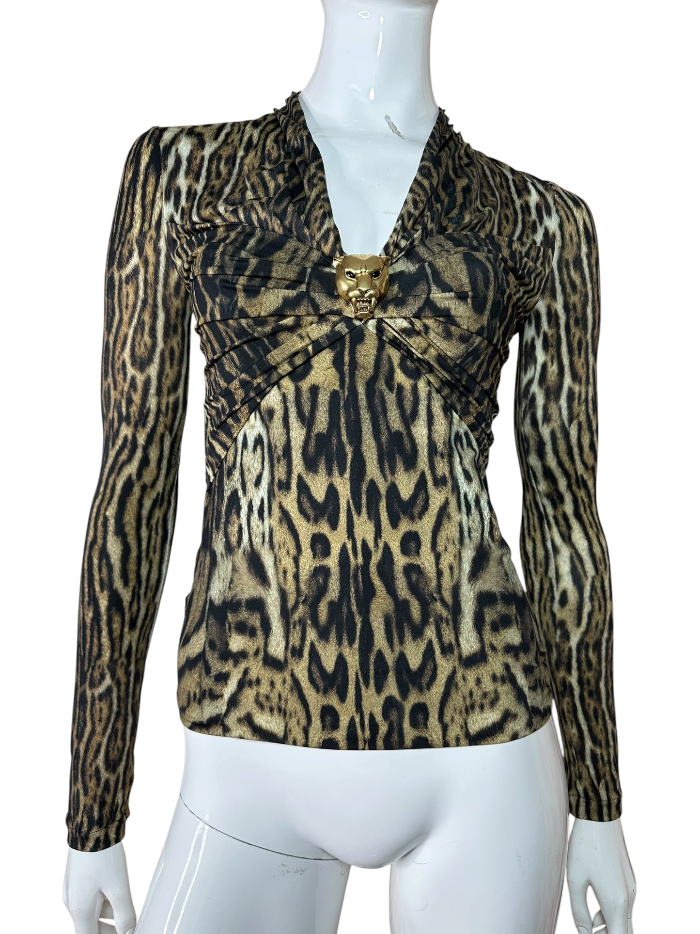 Roberto Cavalli top animalier