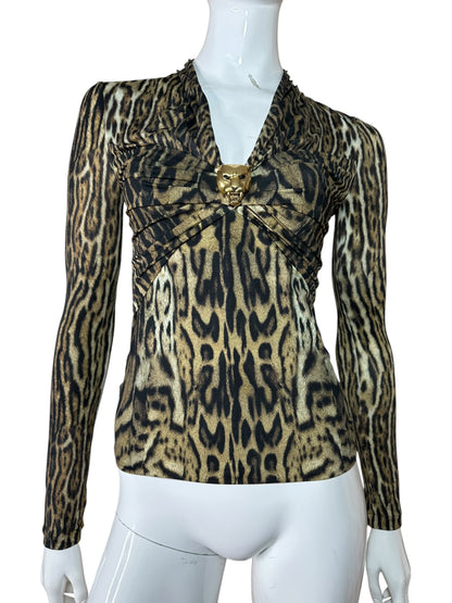 Roberto Cavalli top animalier