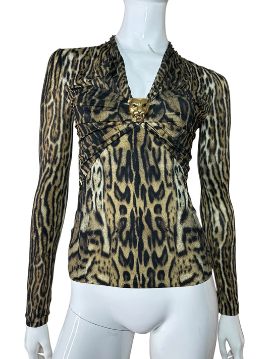 Roberto Cavalli top animalier (XS)