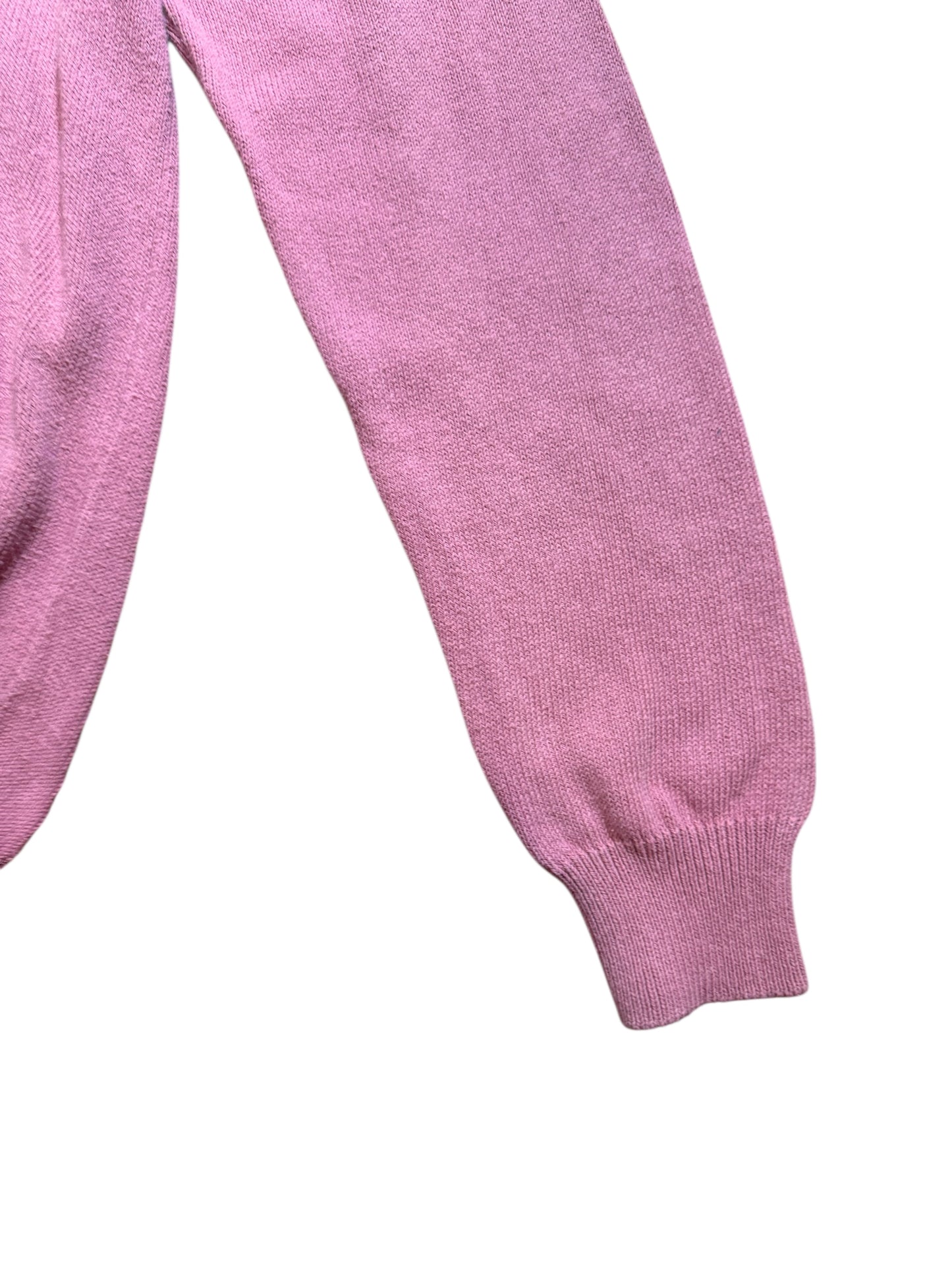 Maglione Etro Milano rosa 100% cotone ricamo logo taglia XL