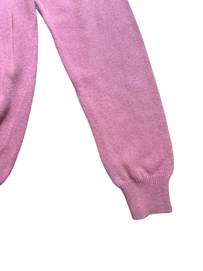 Maglione Etro Milano rosa 100% cotone ricamo logo taglia XL