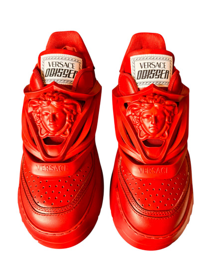 Versace odyssey sneakers rosse pelle medusa platform tg 39 nuove. — foto 2