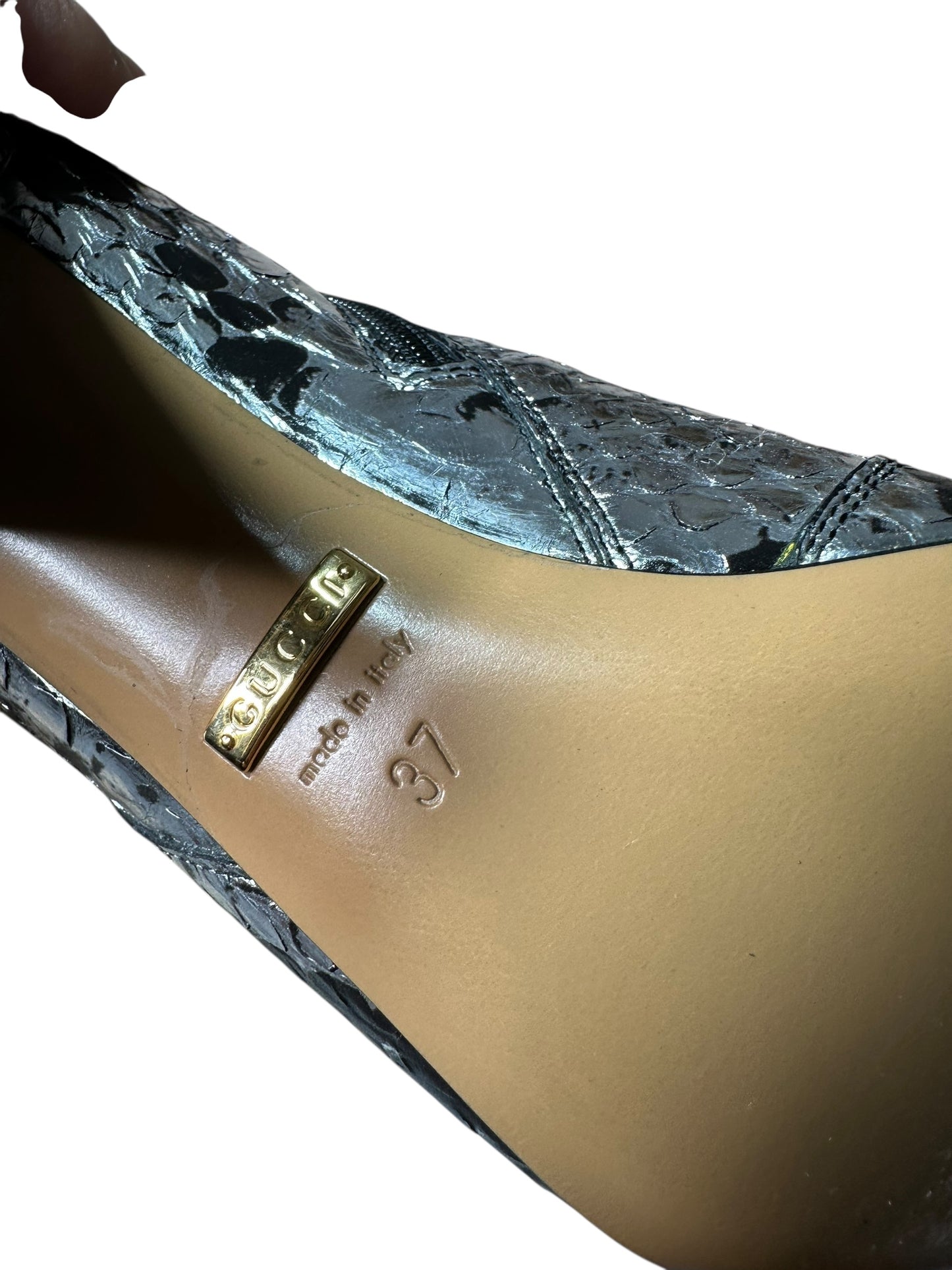 Gucci stivale in pelle stampata (37)