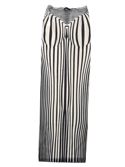 Jean Paul Gaultier gonna lunga optical mesh nuova - taglia M