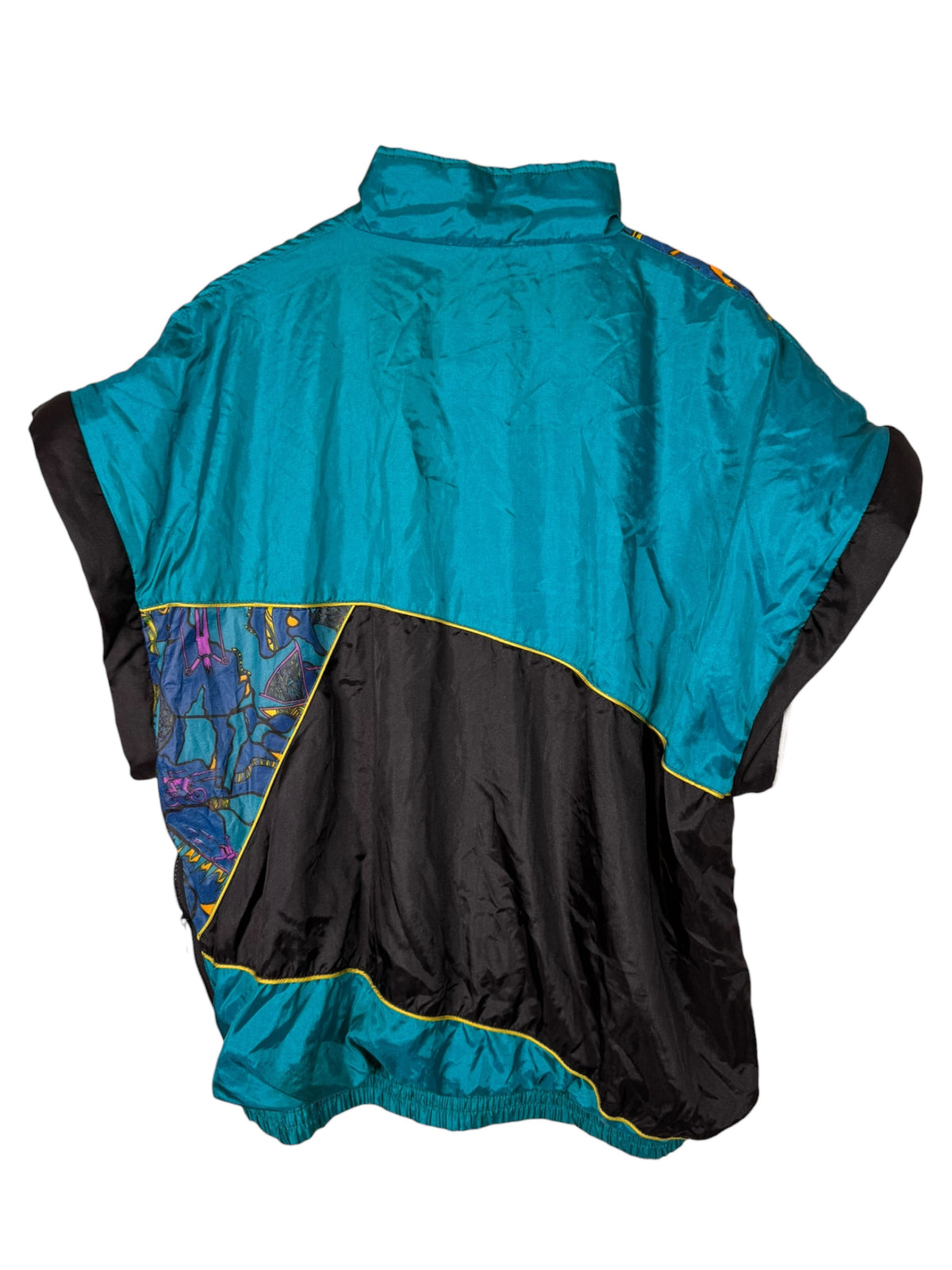 Giacca vintage anni 90 windbreaker fantasia sportiva oversize — foto 5