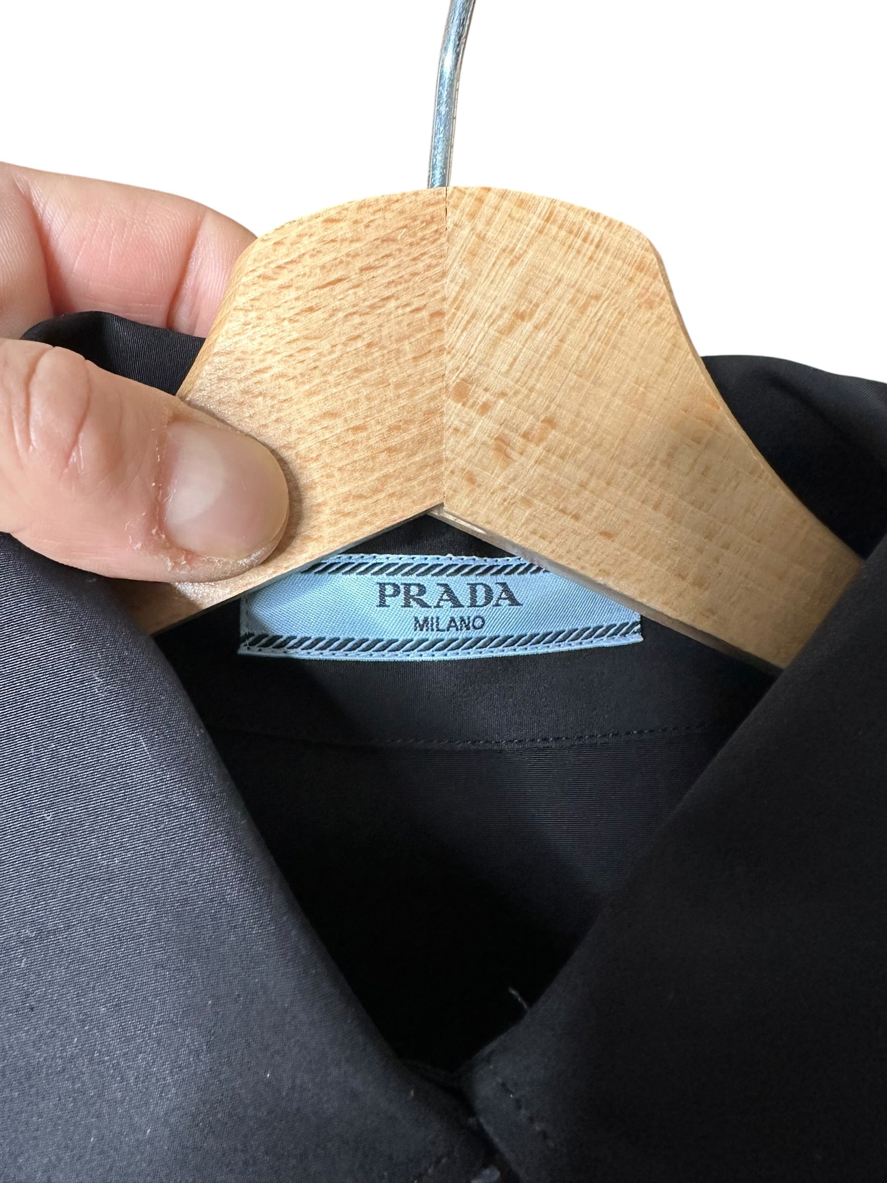 Prada camicia in cotone struttura — foto 11