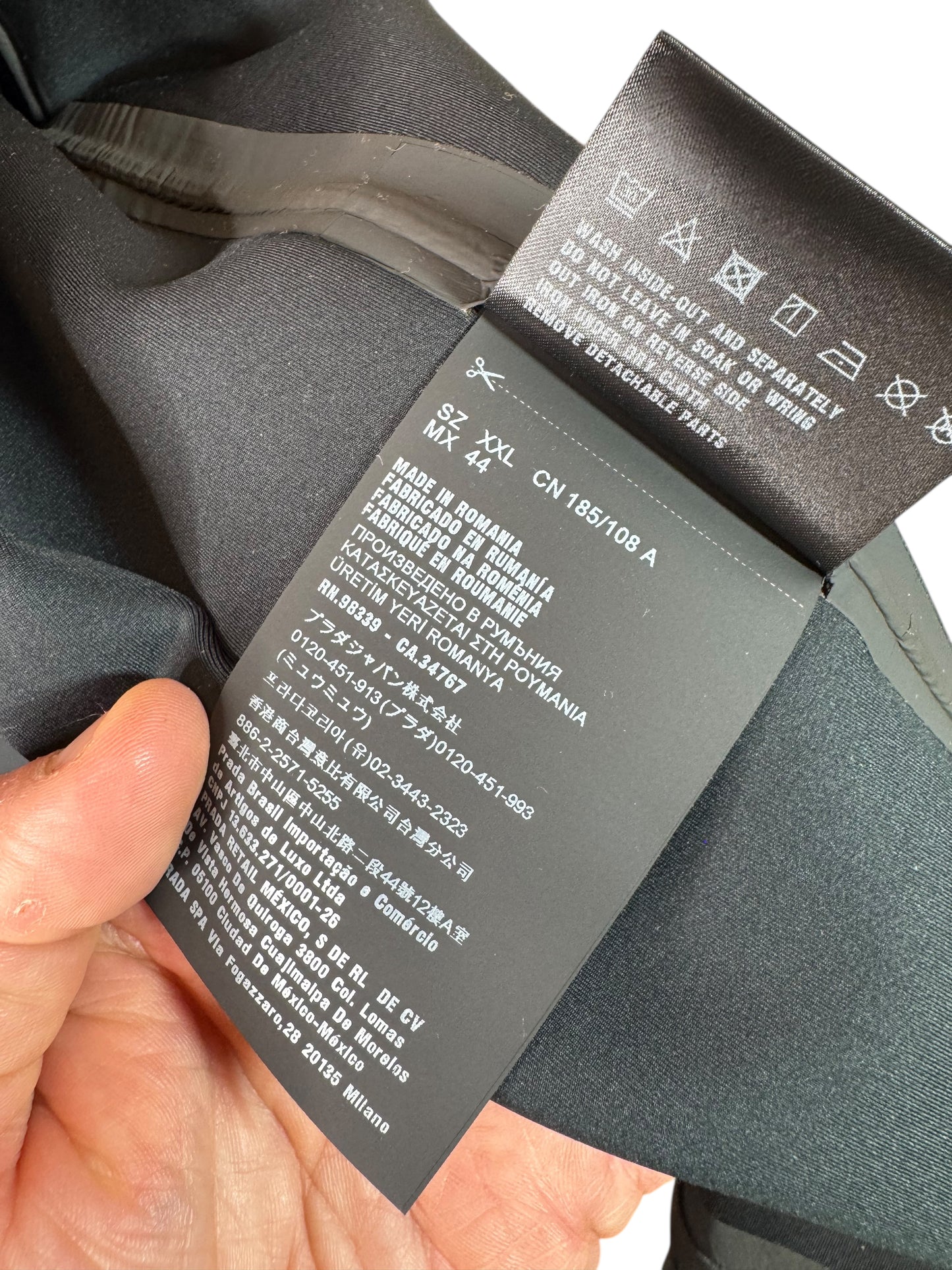 Felpa con zip Prada – tg XXL