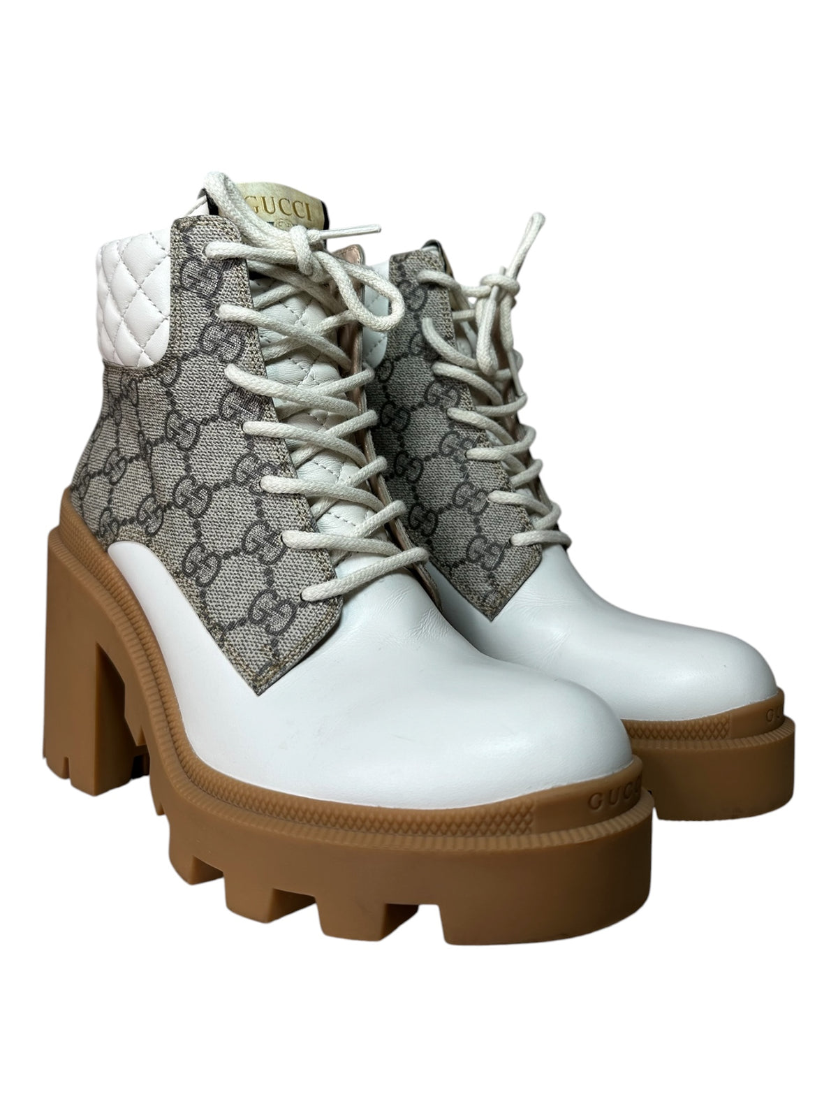 Gucci stivaletti in pelle GG