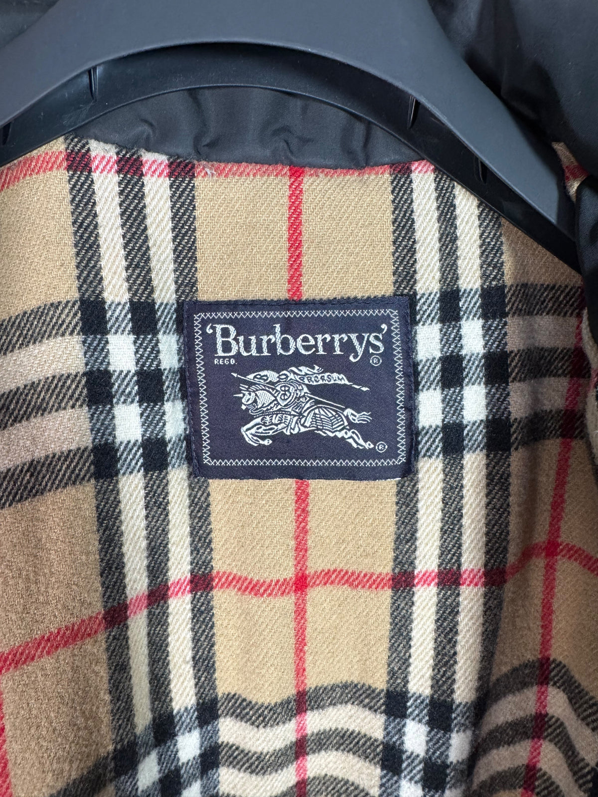 Burberry’s Piumino Giacca Nero Check Nova Cappuccio Taglia 54