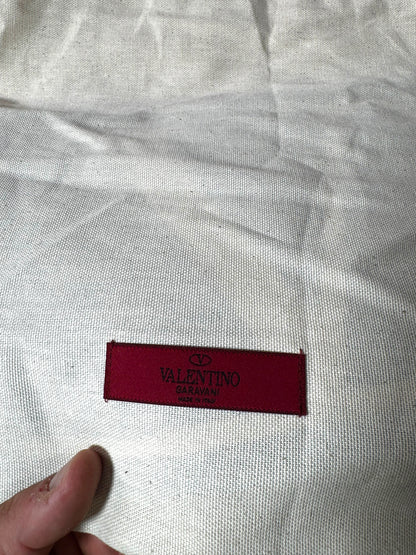 Valentino Garavani pouch VLogo blu in pelle - nuova