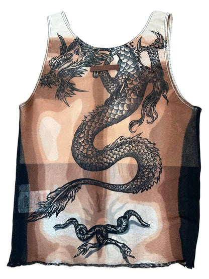 Jean Paul Gaultier tank top stampato (S)